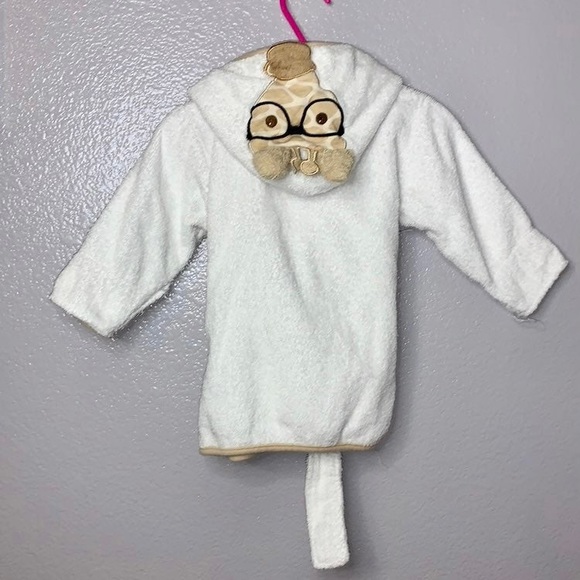 Hudson Baby white giraffe with glasses 0-9 months robe - Picture 2 of 3